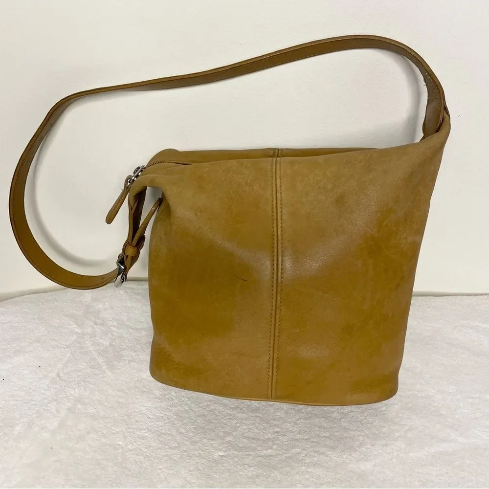 Coach Soho Vintage Mini Bucket Bag Purse Handbag Leather 4148 Lightweight Toffee